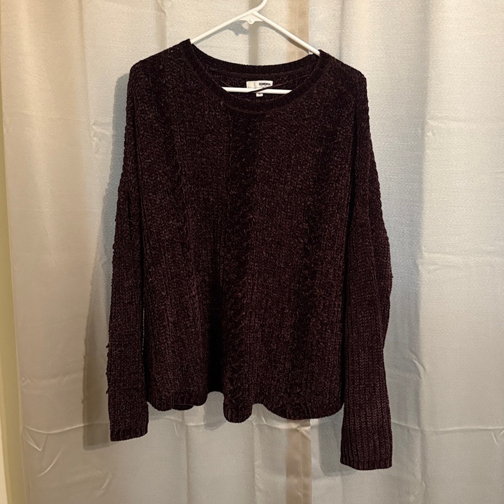 Sonoma Plush Dark Purple Sweater